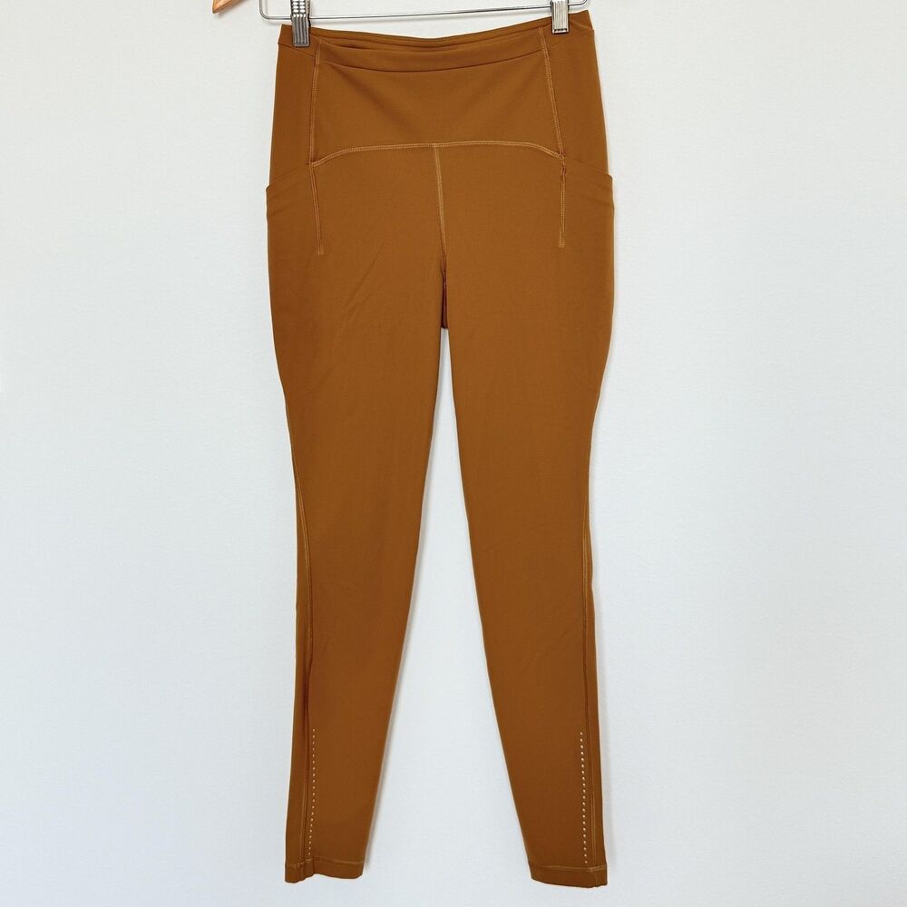 Lululemon Leggings Womens 6 Allspice High Rise Side Pockets Reflective Yoga Gym